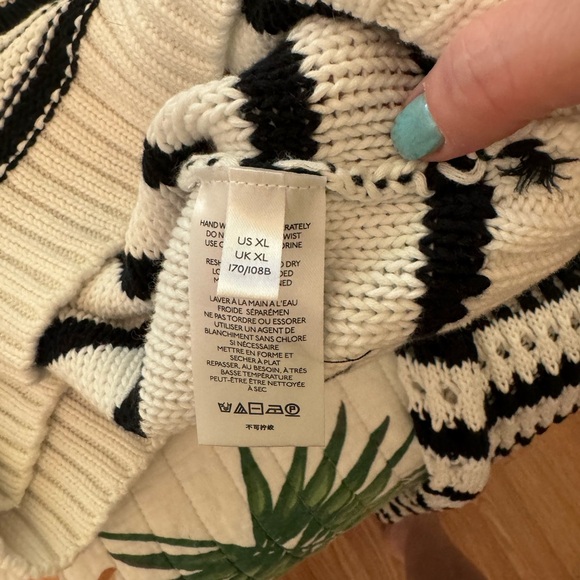 Maeve Eva Crochet Sweater Black and White, NWOT XL - Picture 9 of 13